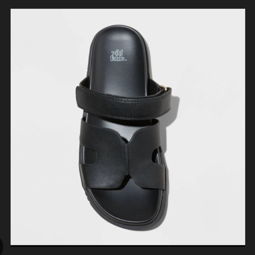 Women's Hayley Slide Sandals - Wild Fable Black Size 6.5